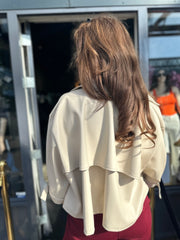 Vegan Leather Jasje "Rizzo" Beige