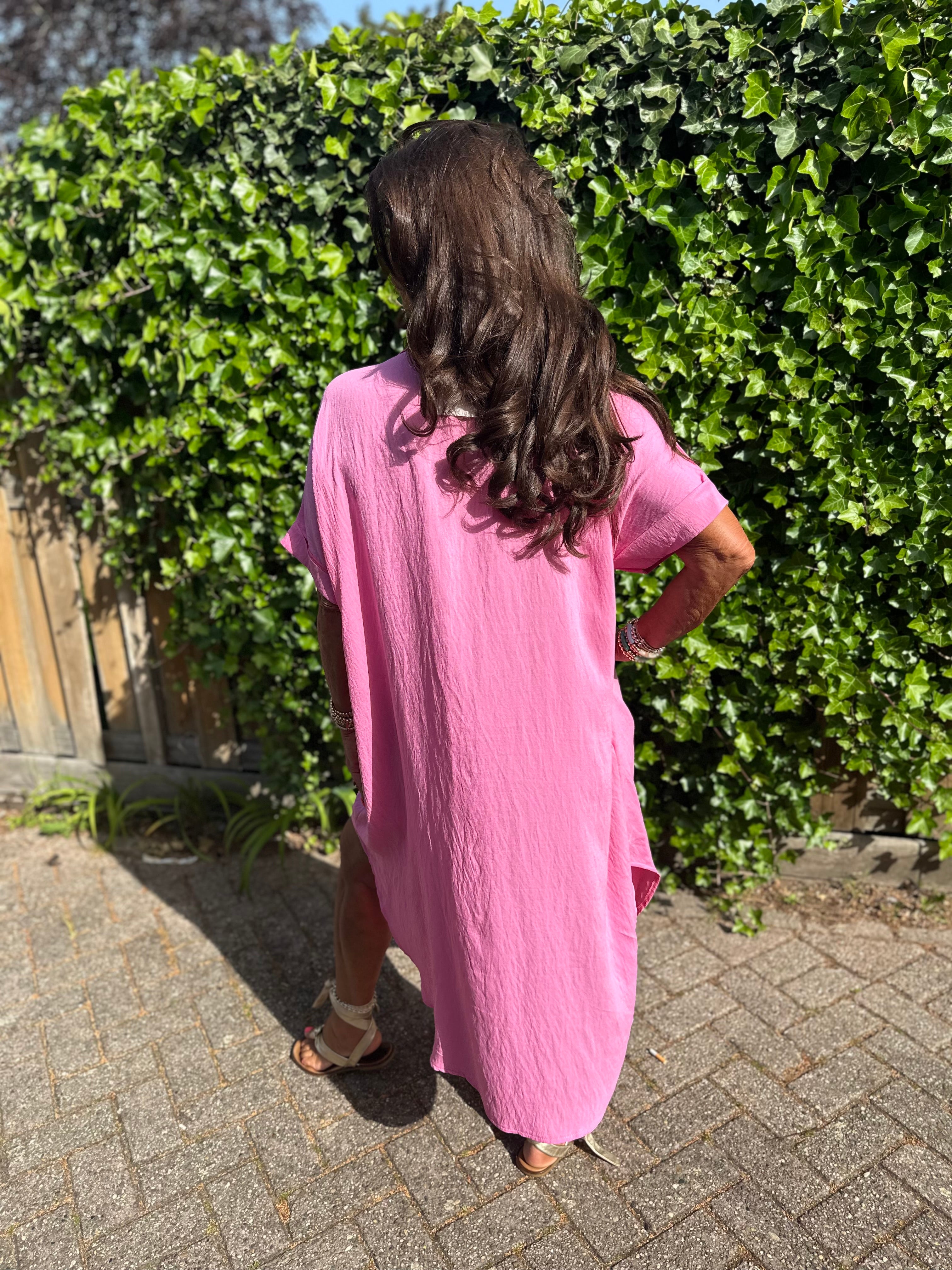 Jurkje "Kalyn" v-hals Roze