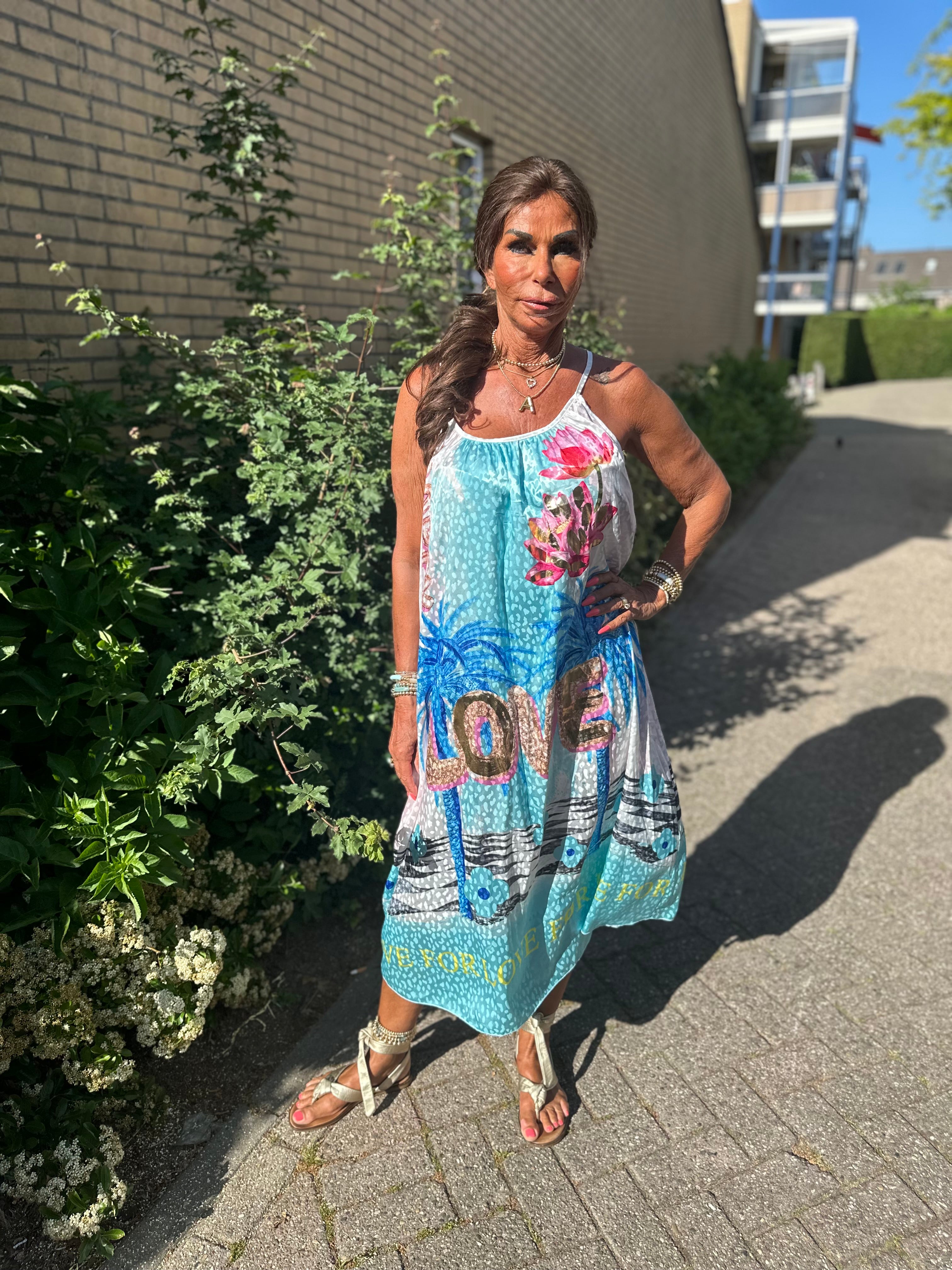 Jurk "For Love" licht blauw