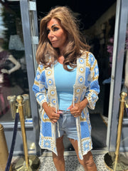 Gehaakt vest "Lilly" Blauw