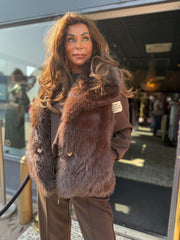 Gilet "Almost autumn" Donkerbruin