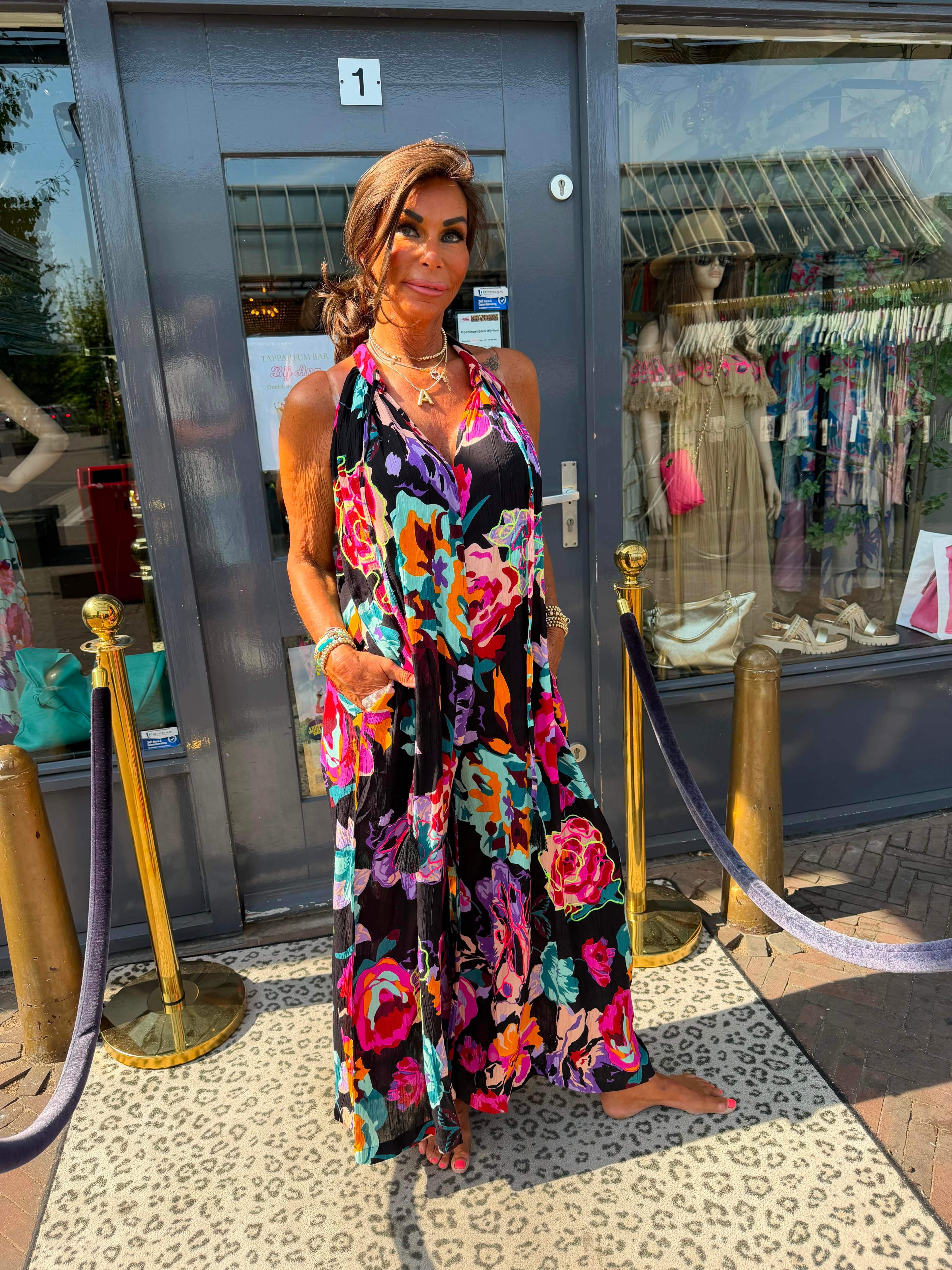 Jumpsuit Gold&Silver Lovely zwart