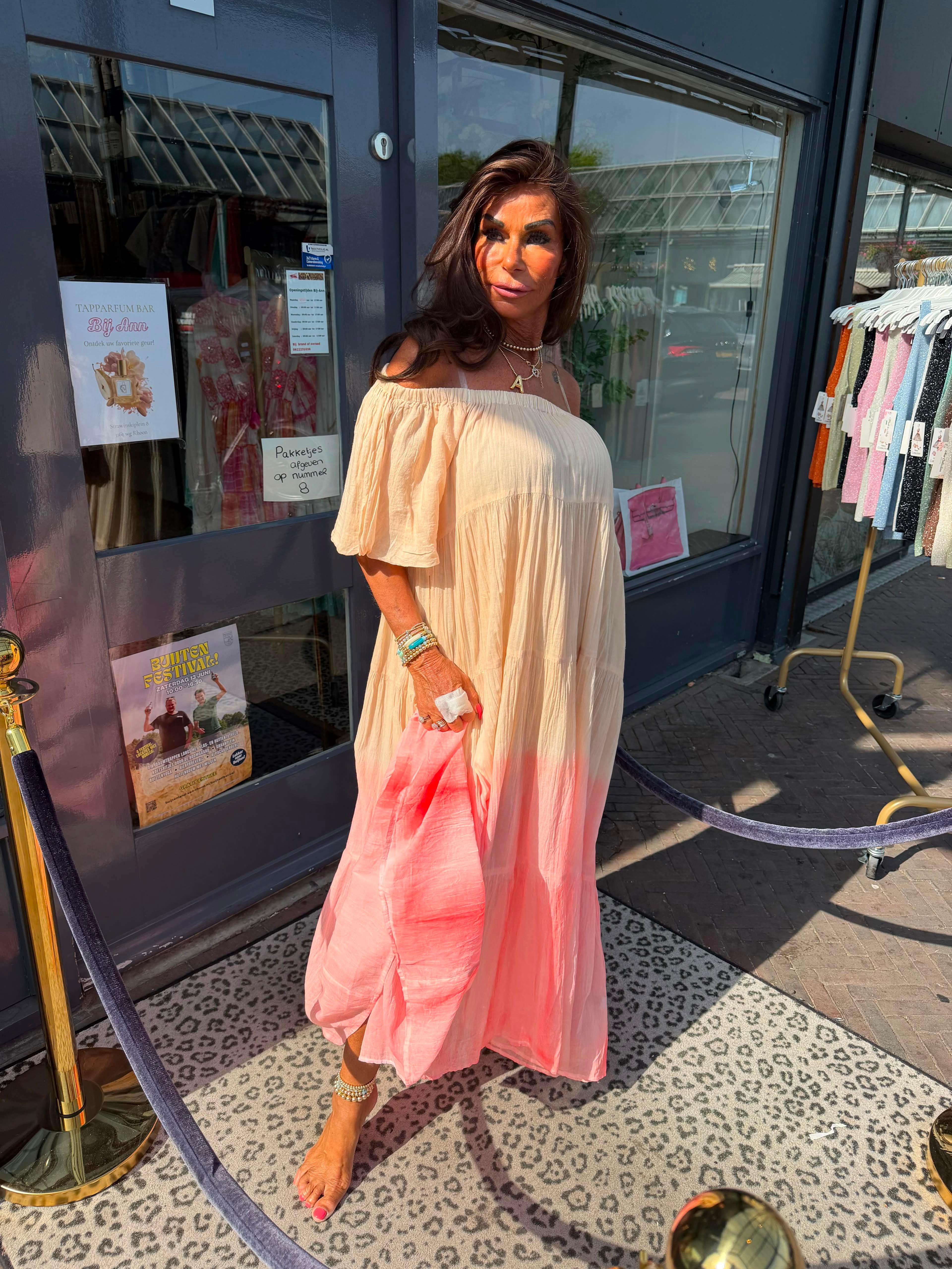 Jurk Gold&Silver "Dance" Beige rosé zalm