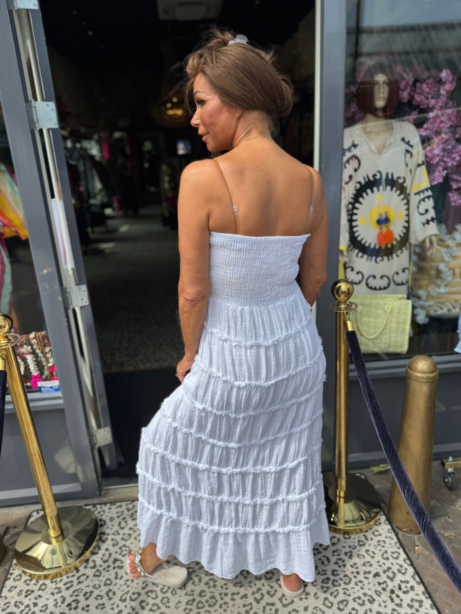 Strapless jurk "Annie" Wit