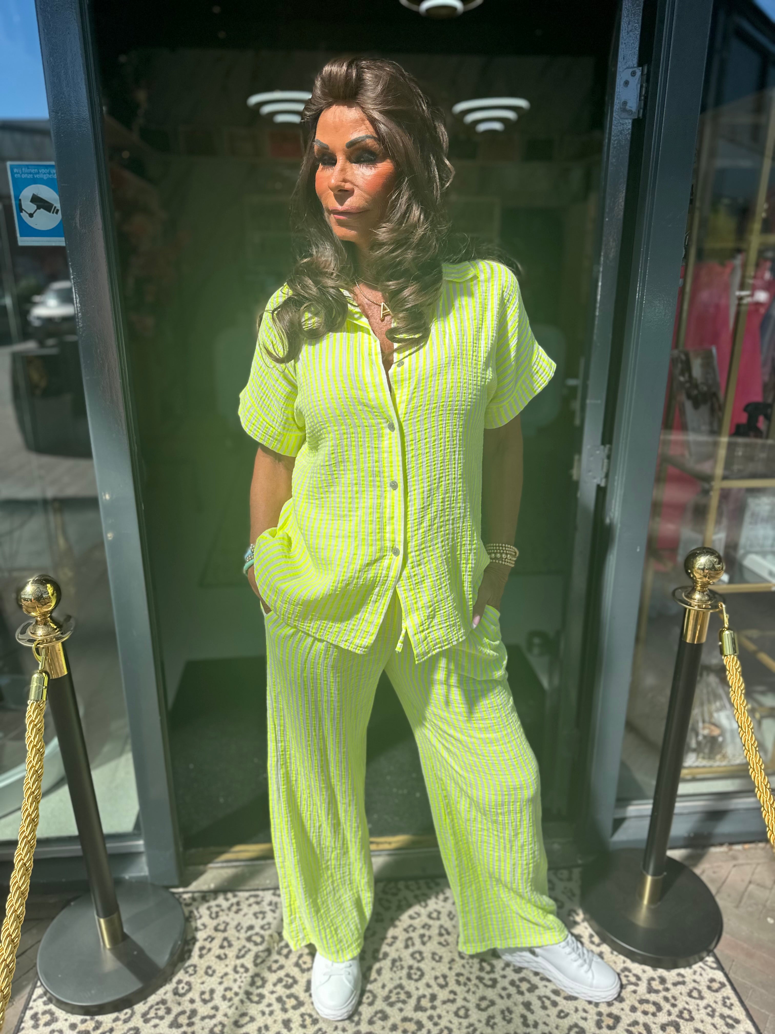 2 delig set "Hydrofiel" Neon geel
