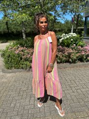 Hydrofiele jurk "Aztek print" taupe