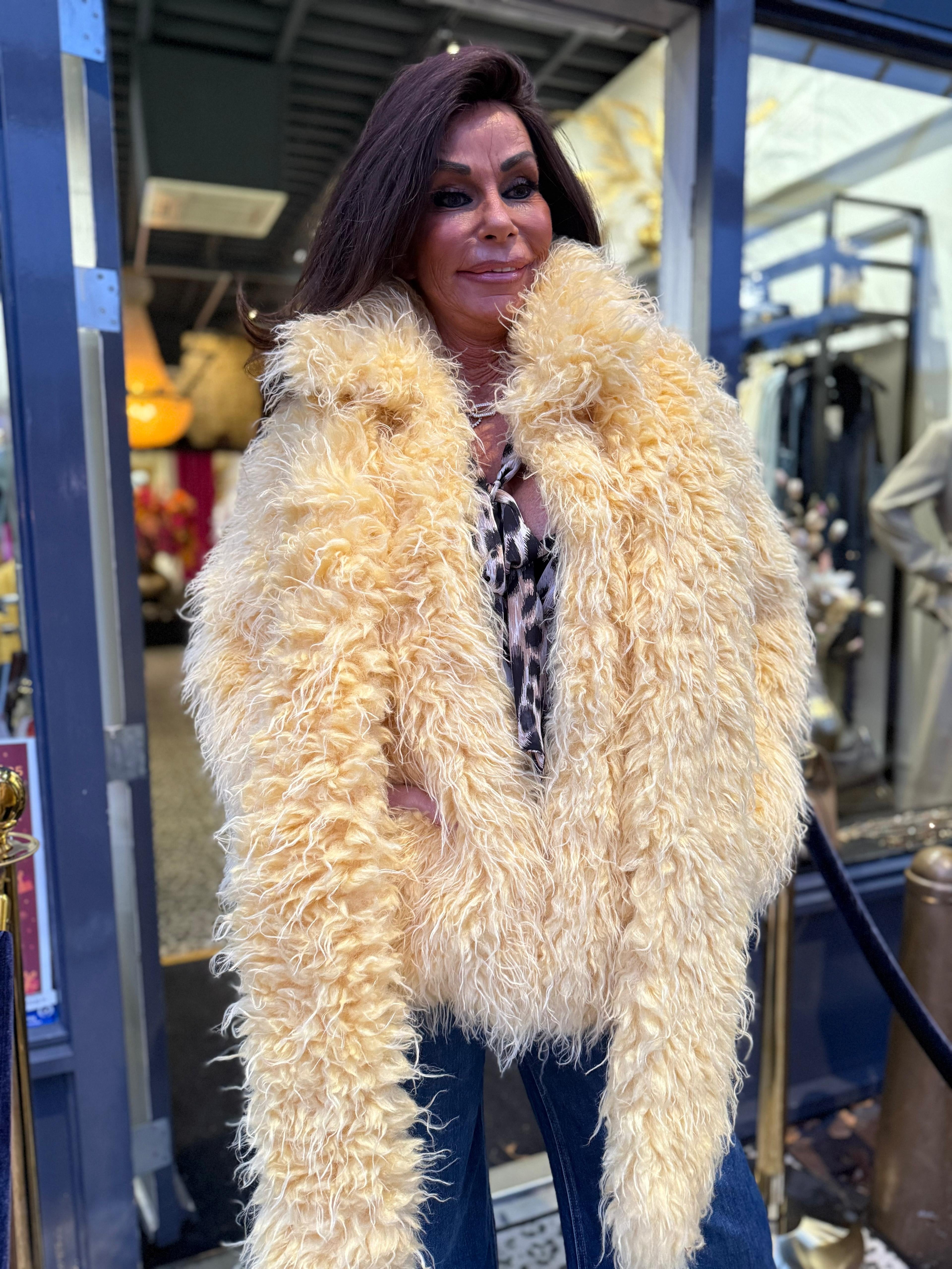 Winterjas super zacht "Geel”