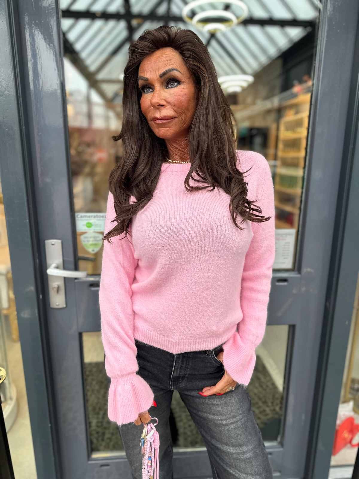 Ruffle top "Soft" Roze