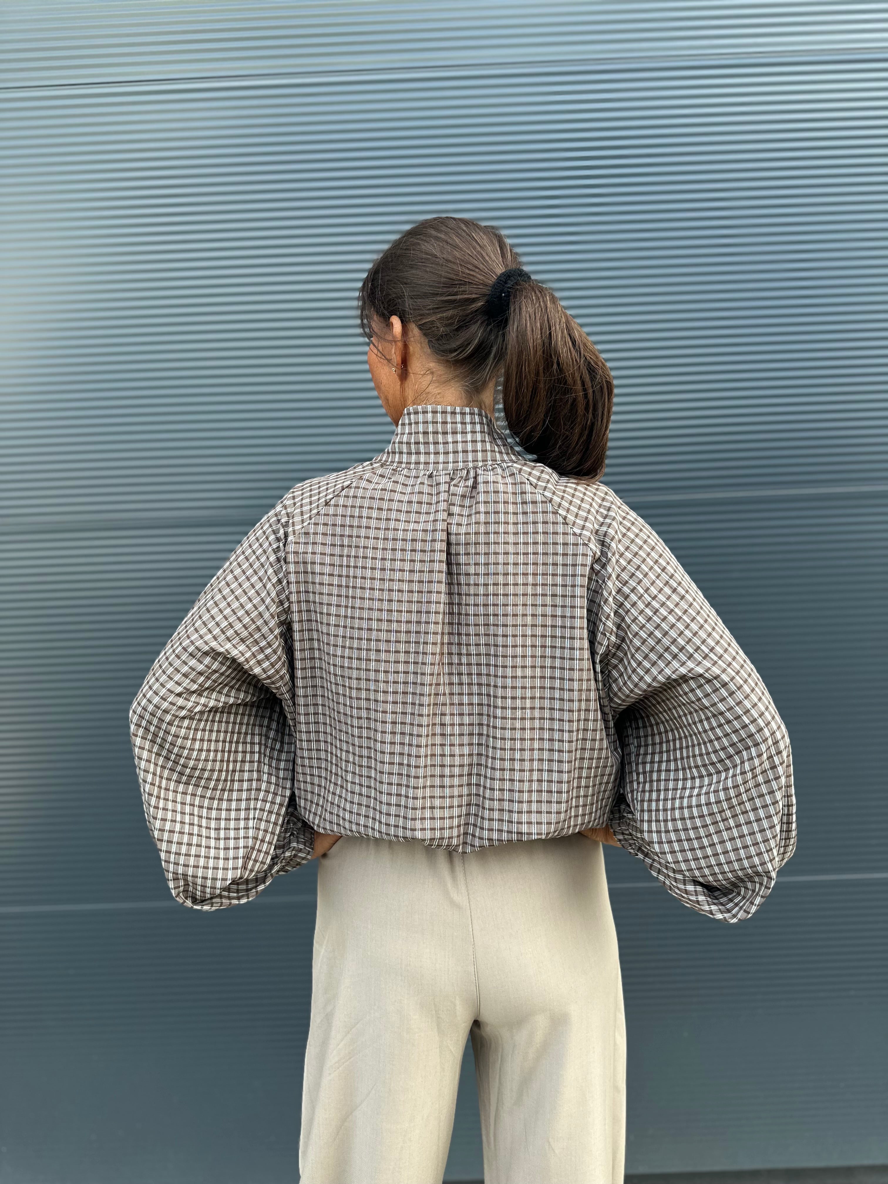 Plooien Pantalon ballon wide taupe