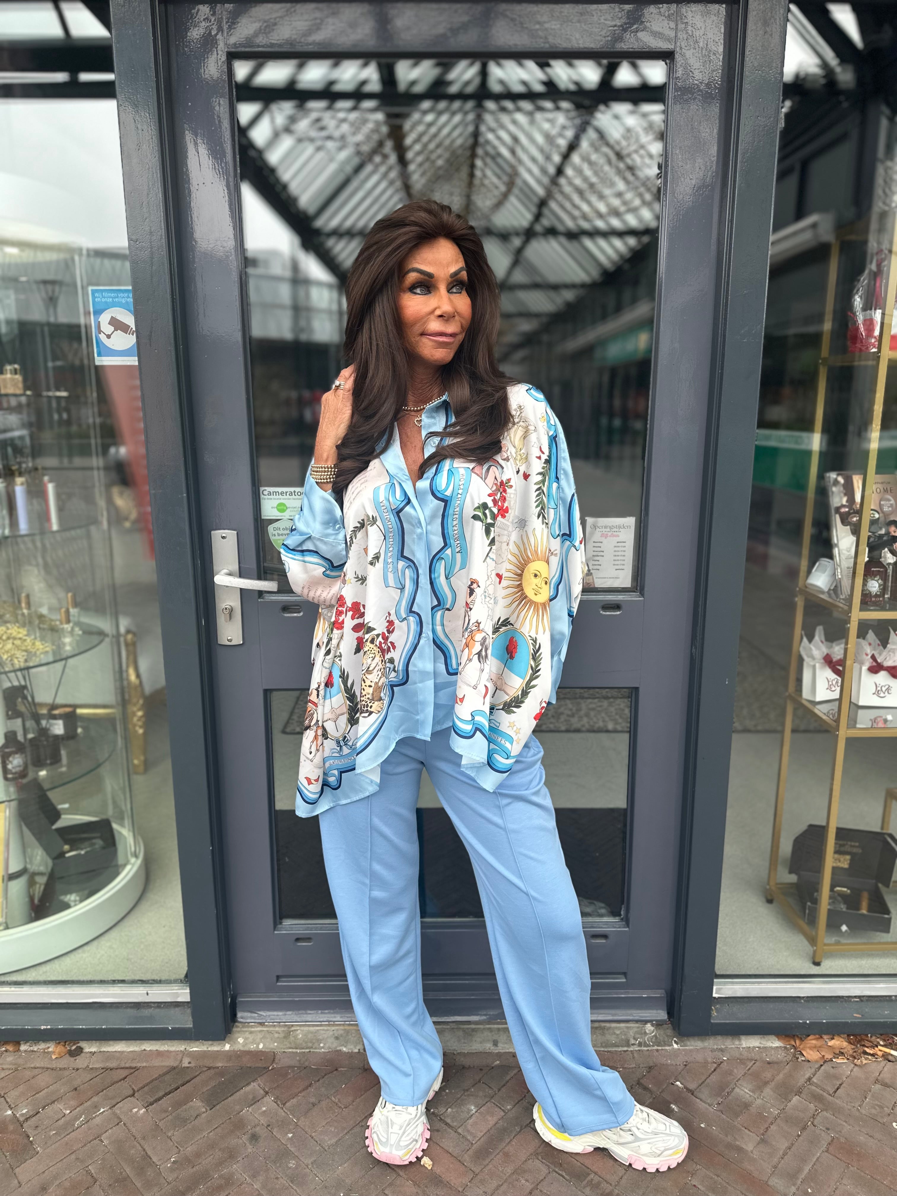 Blouse "sunshine" Blauw