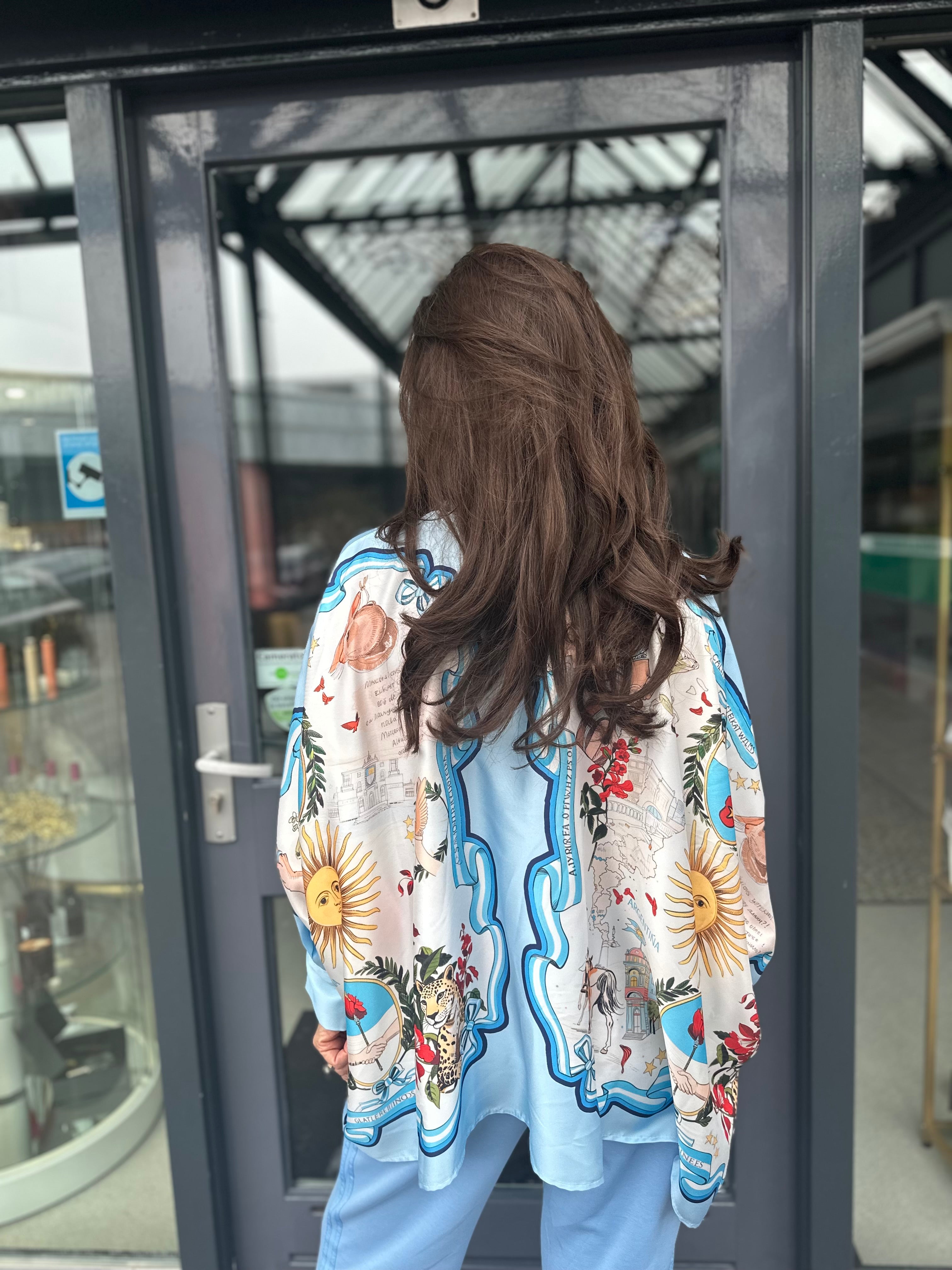 Blouse "sunshine" Blauw