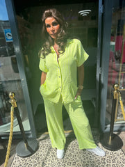 2 delig set "Hydrofiel" Neon geel