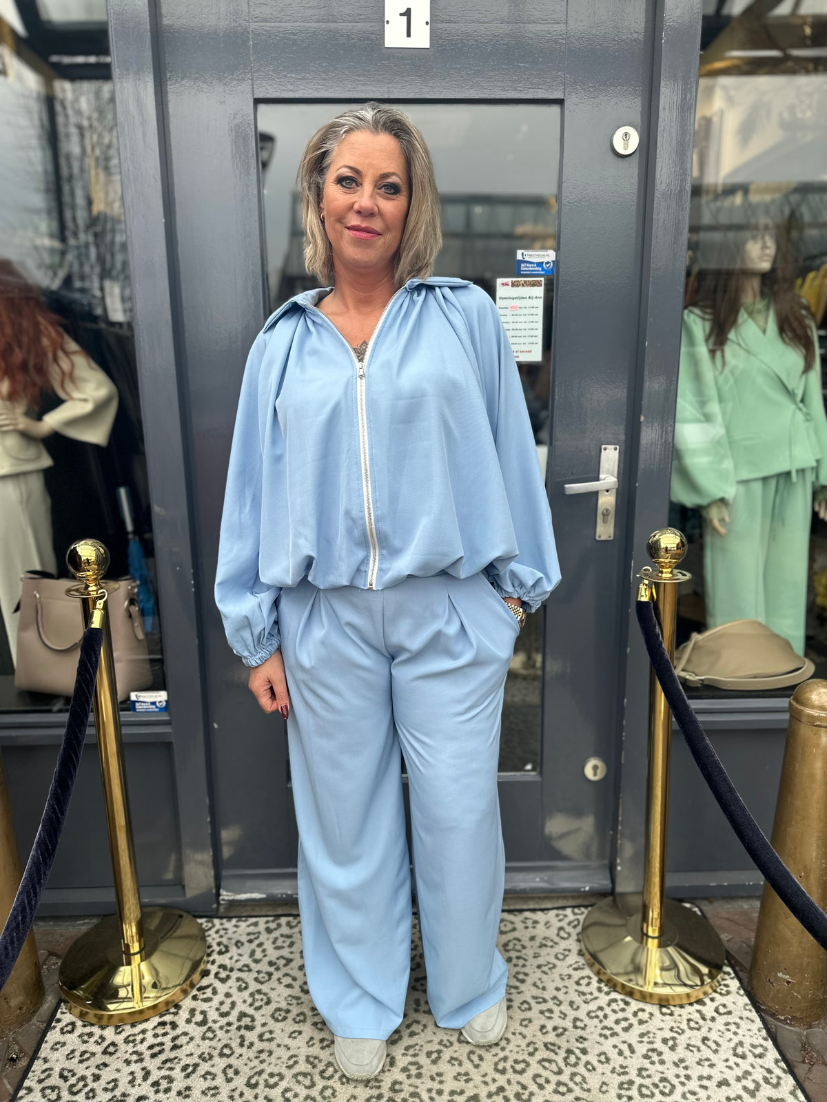 2 delig set “Je T’Aime” lichtblauw