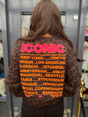 ICON sweater panter/donkerbruin