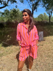 2 delig set "Summer" Oranje / roze