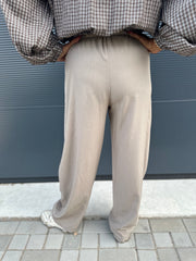 Plooien Pantalon ballon wide taupe