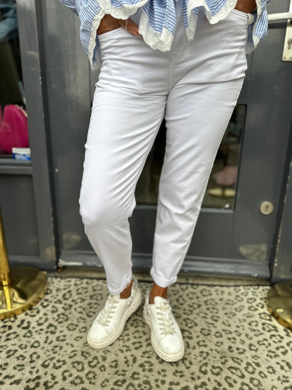 Baggy fit “wit” 3 kwart