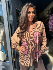 Blouse "Lotus" Camel