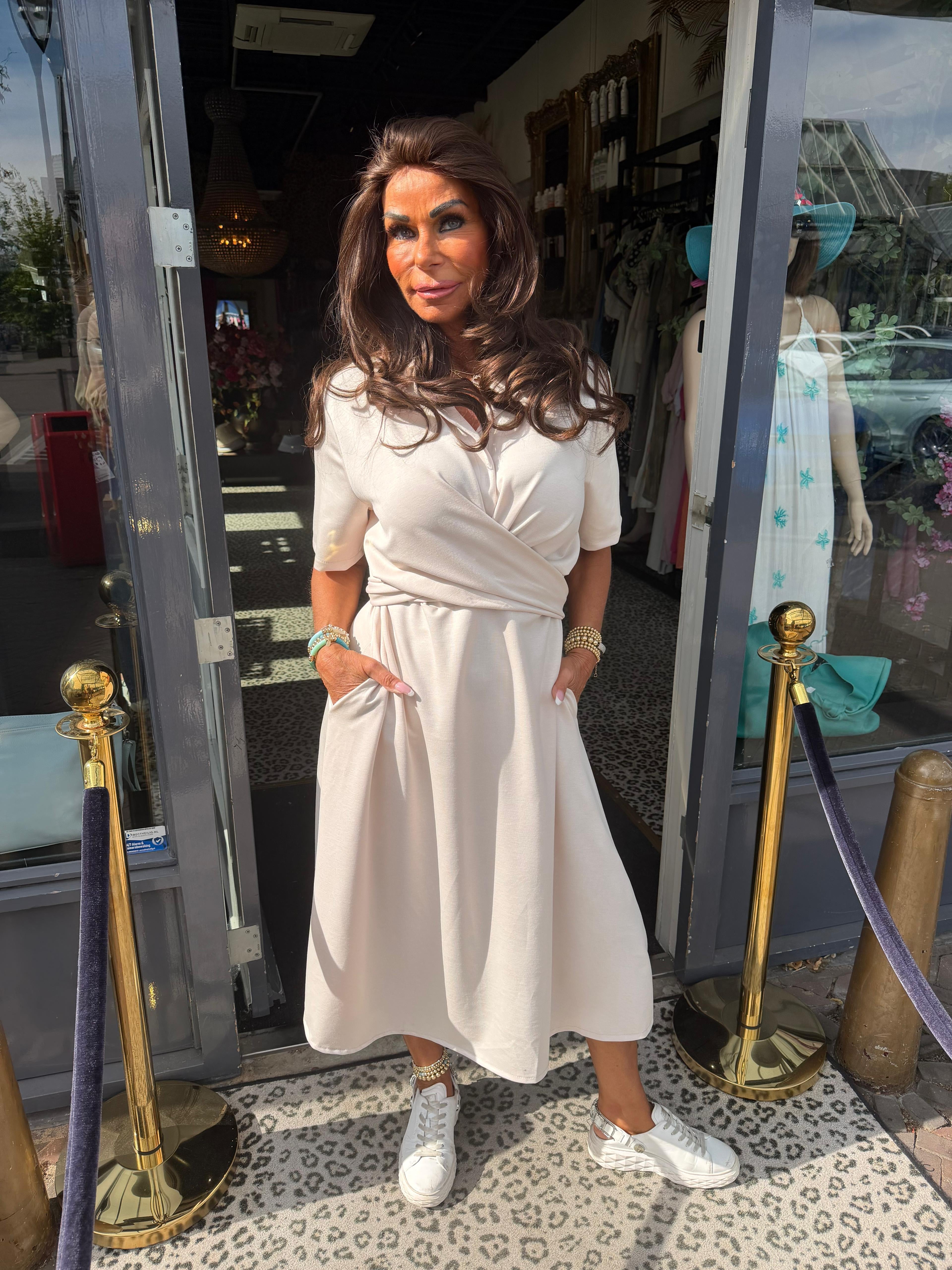 Knoopjurk "Couture" Beige