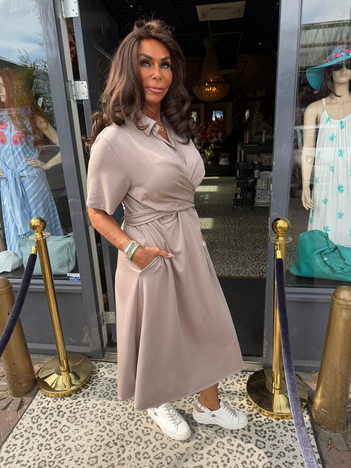 Knoopjurk "Couture" Taupe