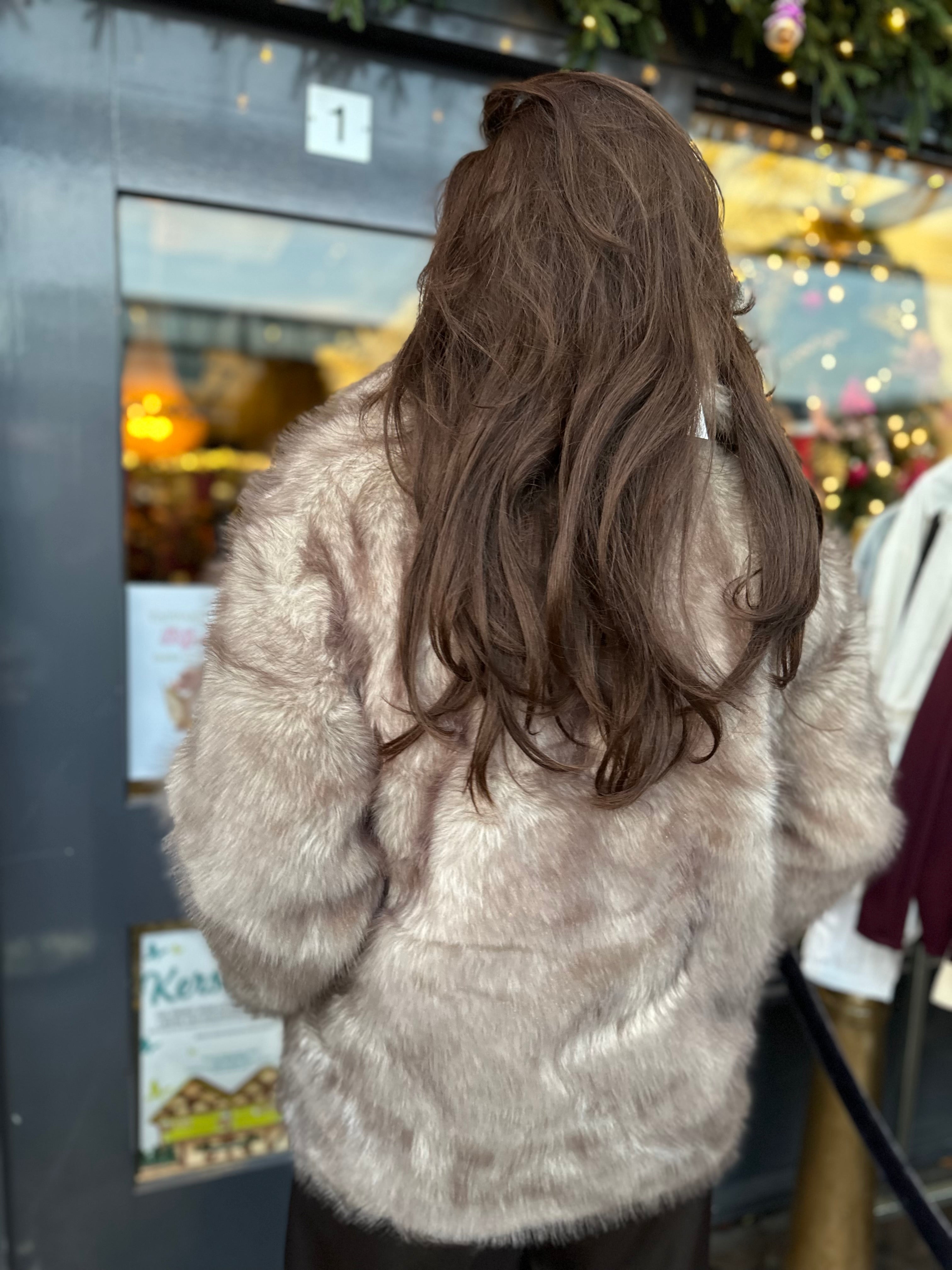 Bontjas fakefur "Beige”
