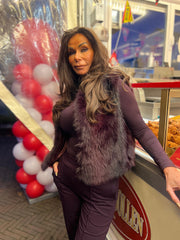 Gilet "Almost winter" donker aubergine