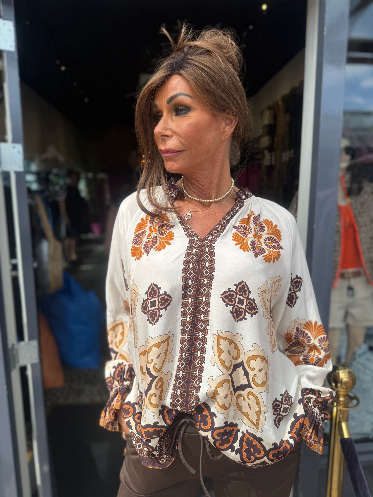 Viscose blouse "Rachel" Beige