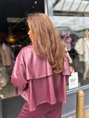 Vegan Leather Jasje "Rizzo" Bordeaux
