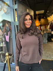 Turtle top "Java" Donkerbruin