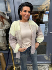 Gebreid vest "January" Taupe