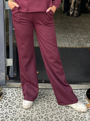 Comfy broek "Lizzy" Donker aubergine