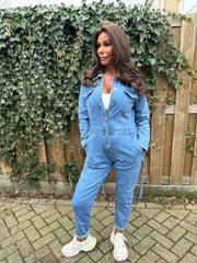 Denim look "Jumpsuit" Let op te dragen tot en met 1.70 lengte