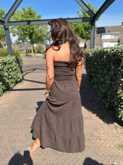 Strapless hydrofiele jurk "Party" donkerbruin