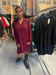 Blouse jurk "Novalee" bordeaux