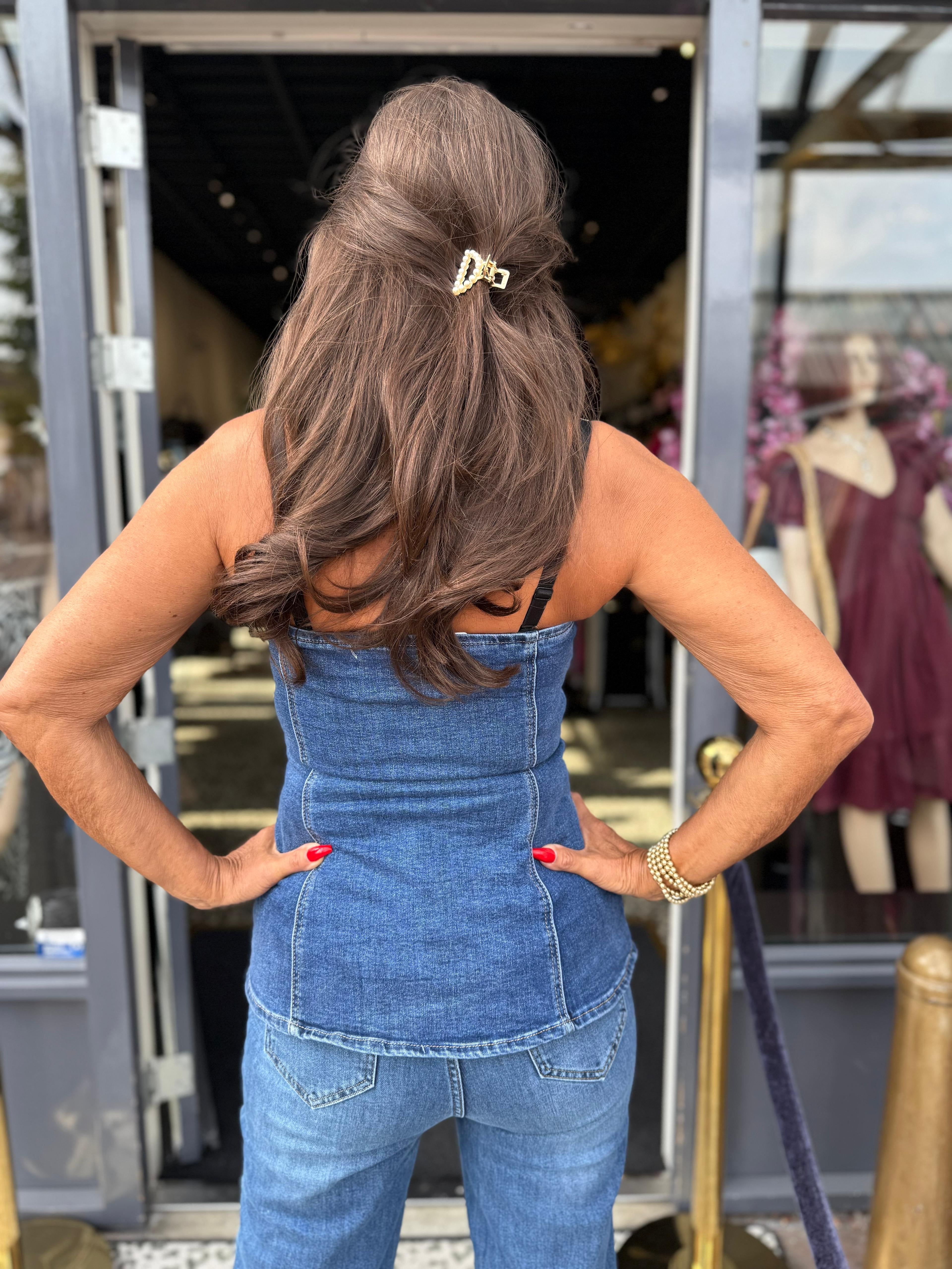 Spijkertop “Ann” denim