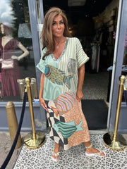 Lurex Jurk "Sea" groen