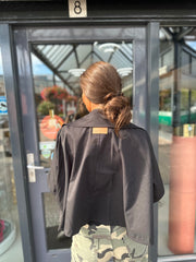 korte trenchcoat "Saar" Zwart