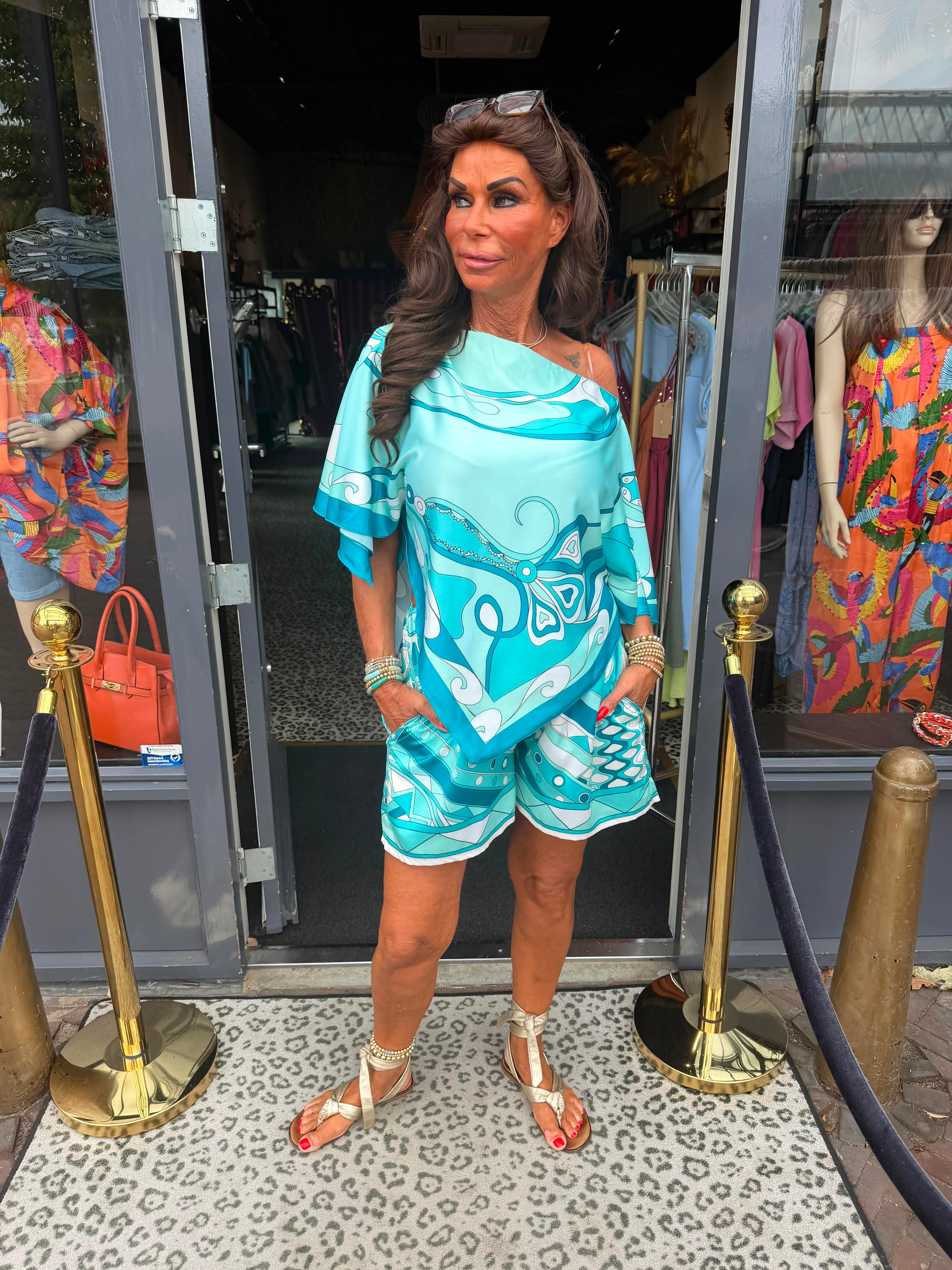 2 delig set "Marbella" Turquoise