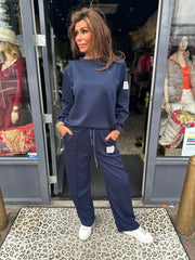 Life isn't perfect set lange mouw "Navy"