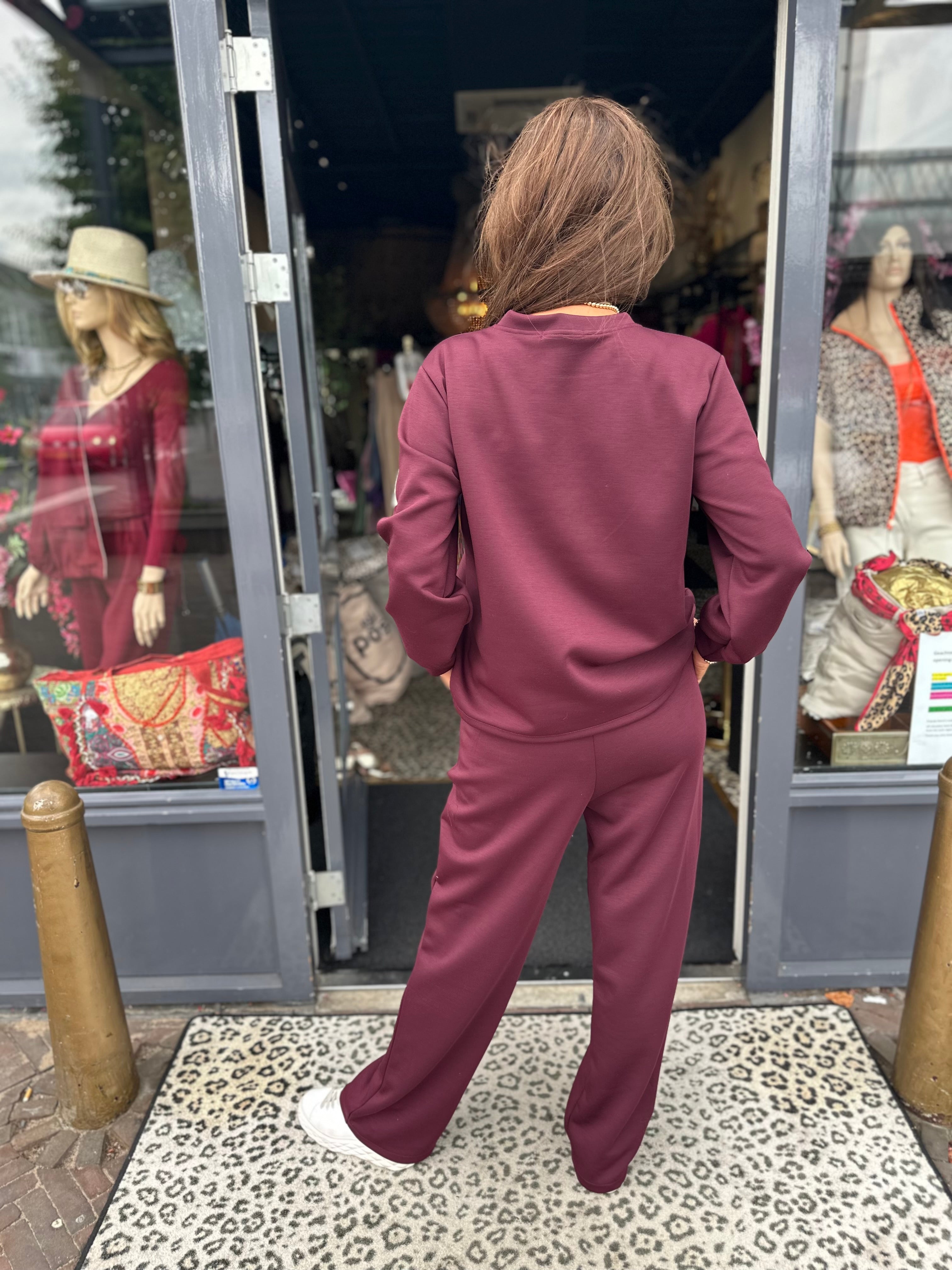 Life isn't perfect set lange mouw "Bordeaux"