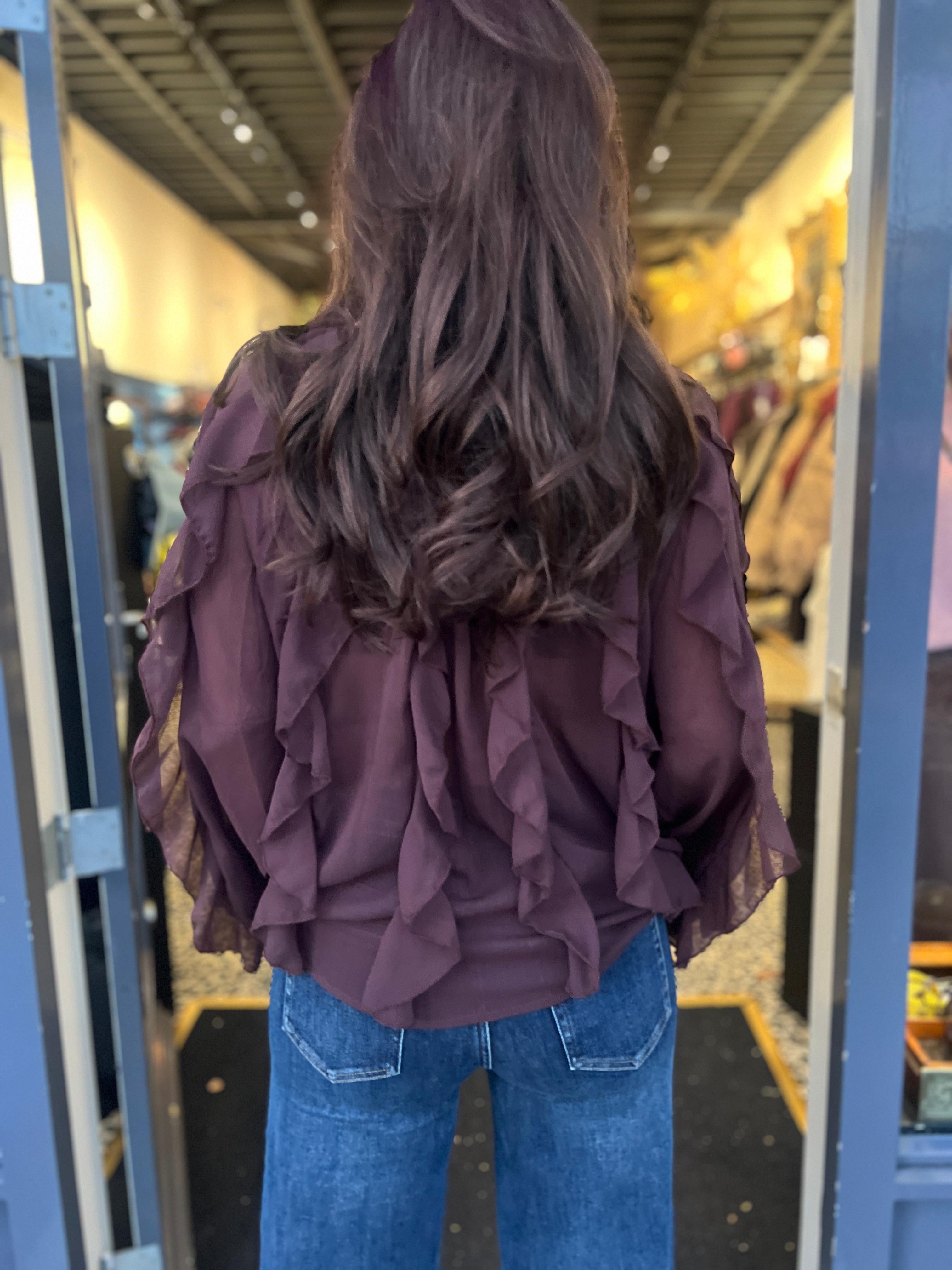 Blouse "Lina" Donkerbruin