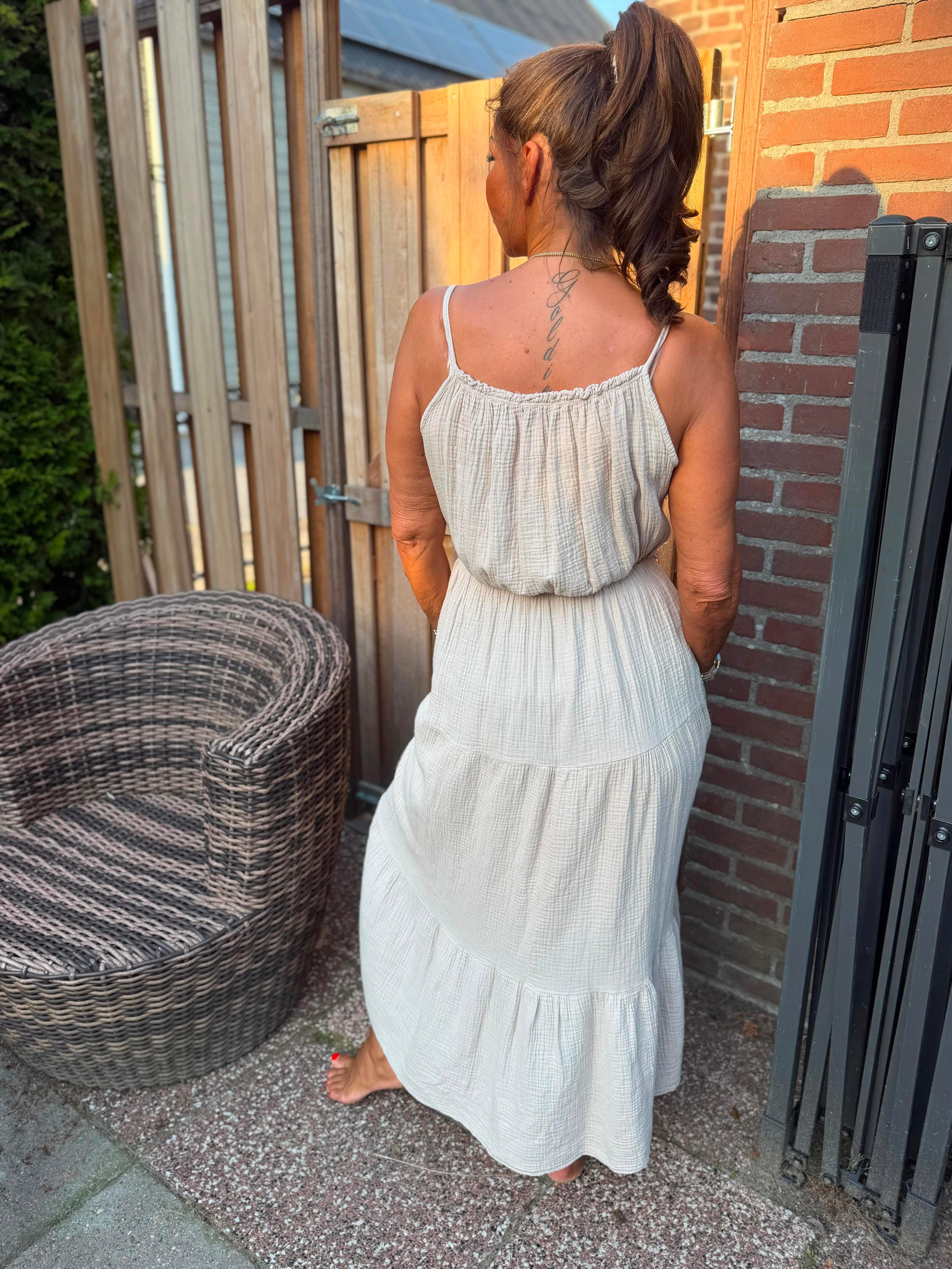 Hydrofiele jurk “Santa Susanna” beige
