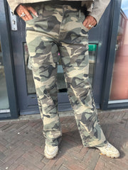 Jeans camouflage straight leg