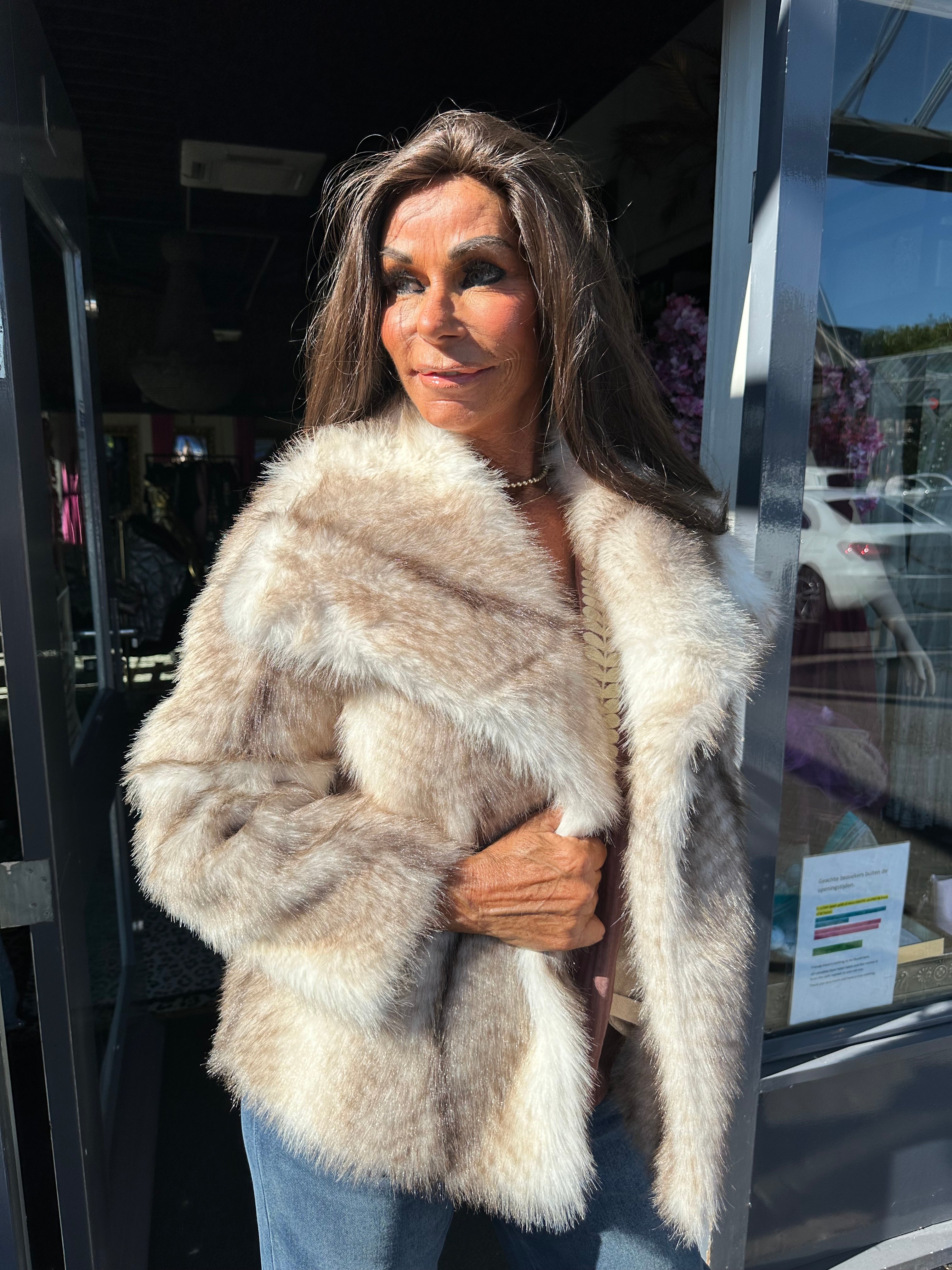 Bontjas fakefur "Beige"