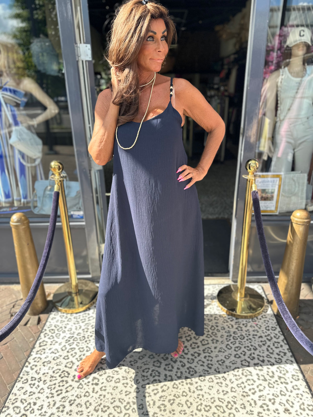 Jurk "Laila" donkerblauw