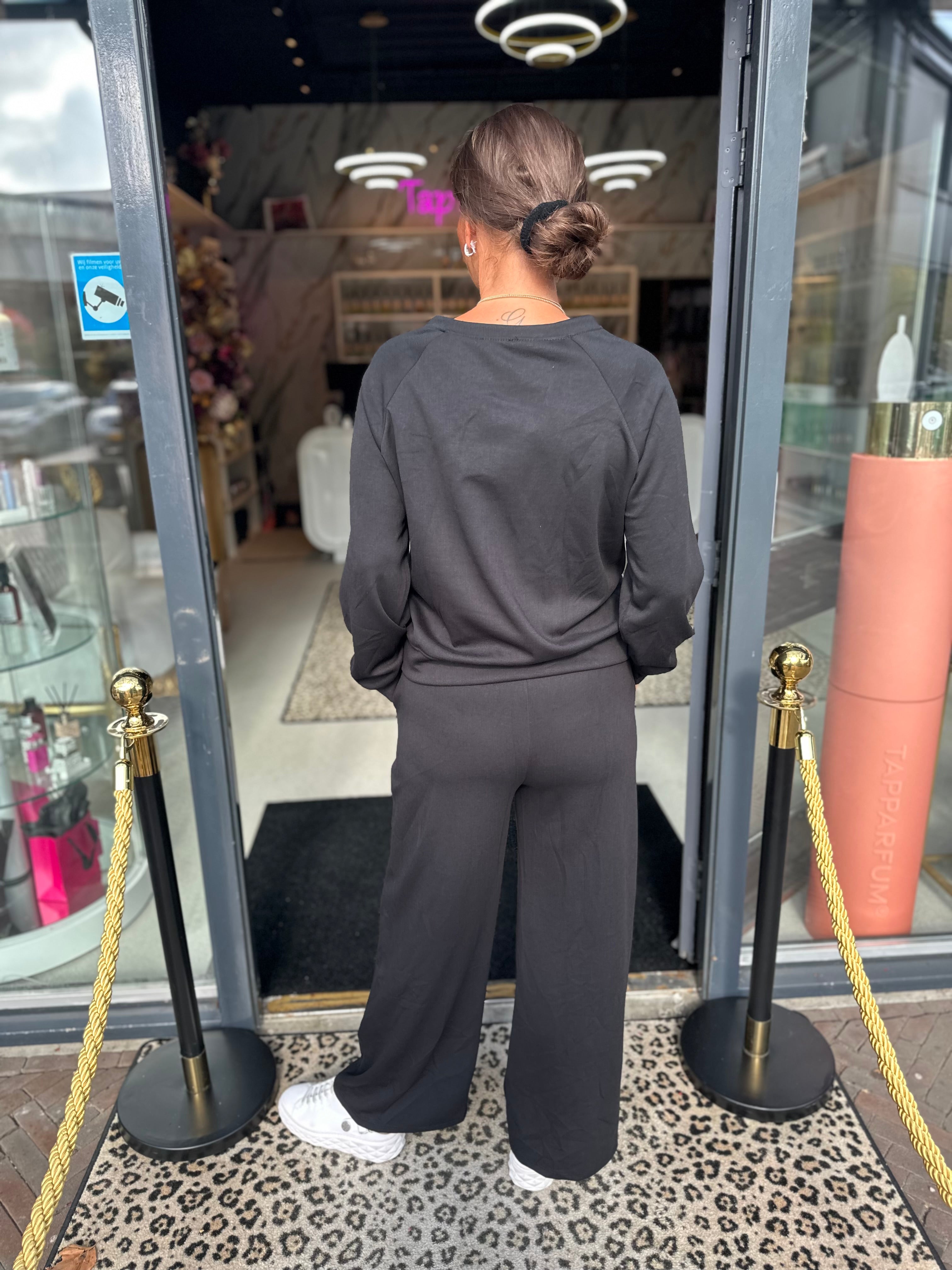 2 delig comfyset Milano zwart