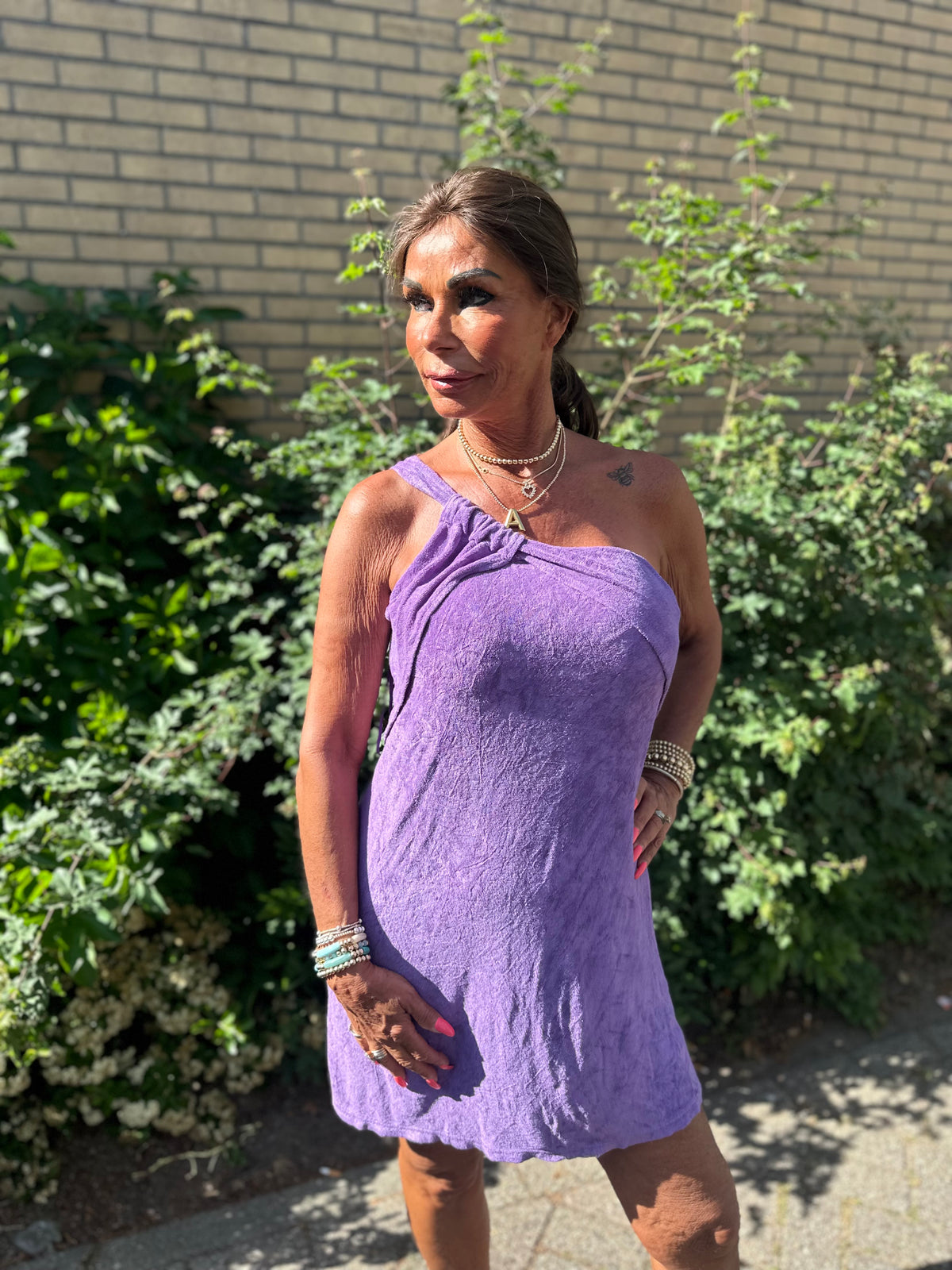 Badstof dress  Jane” Paars”