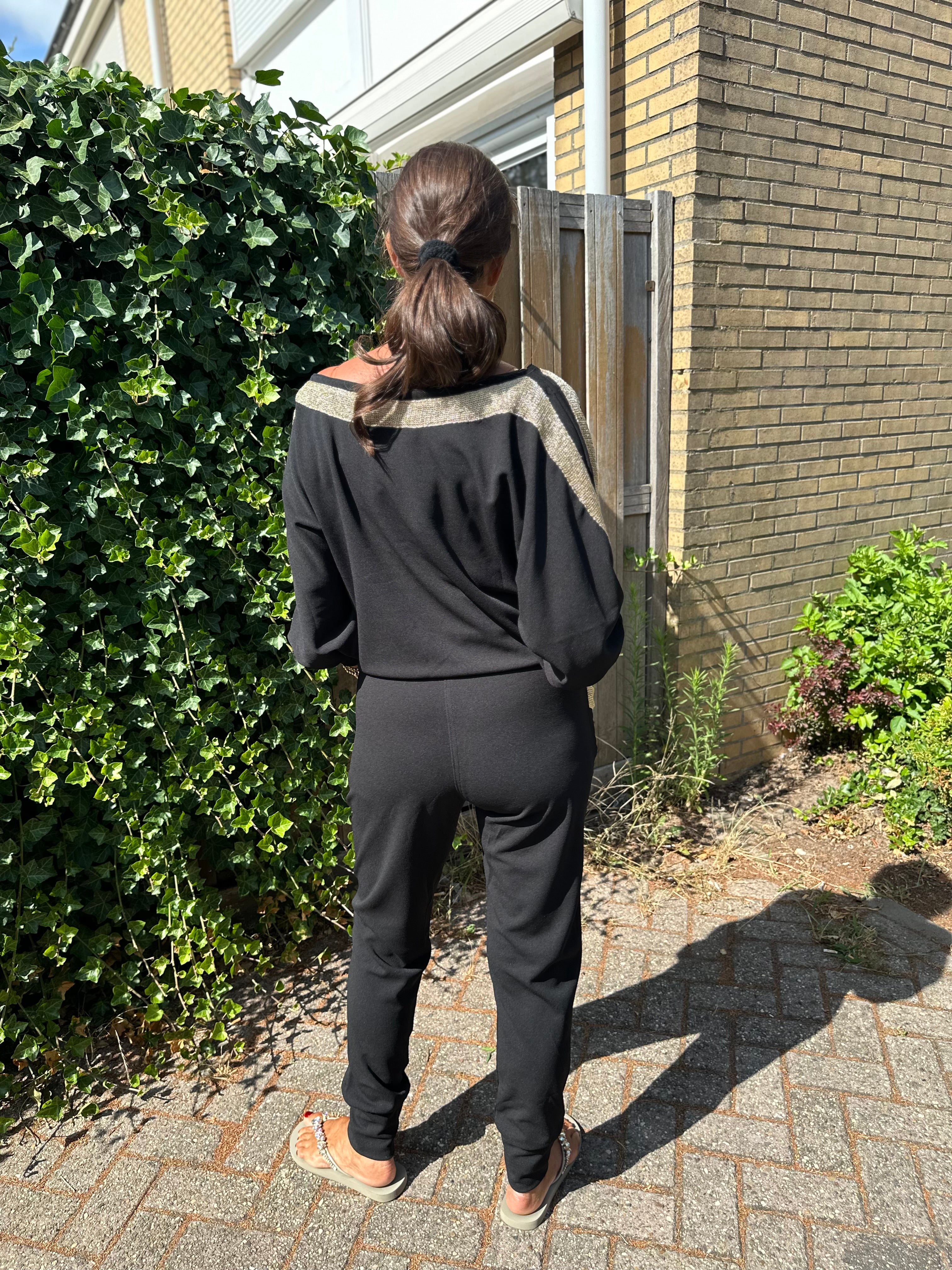 Tweedelig pak "Golden edge" zwart