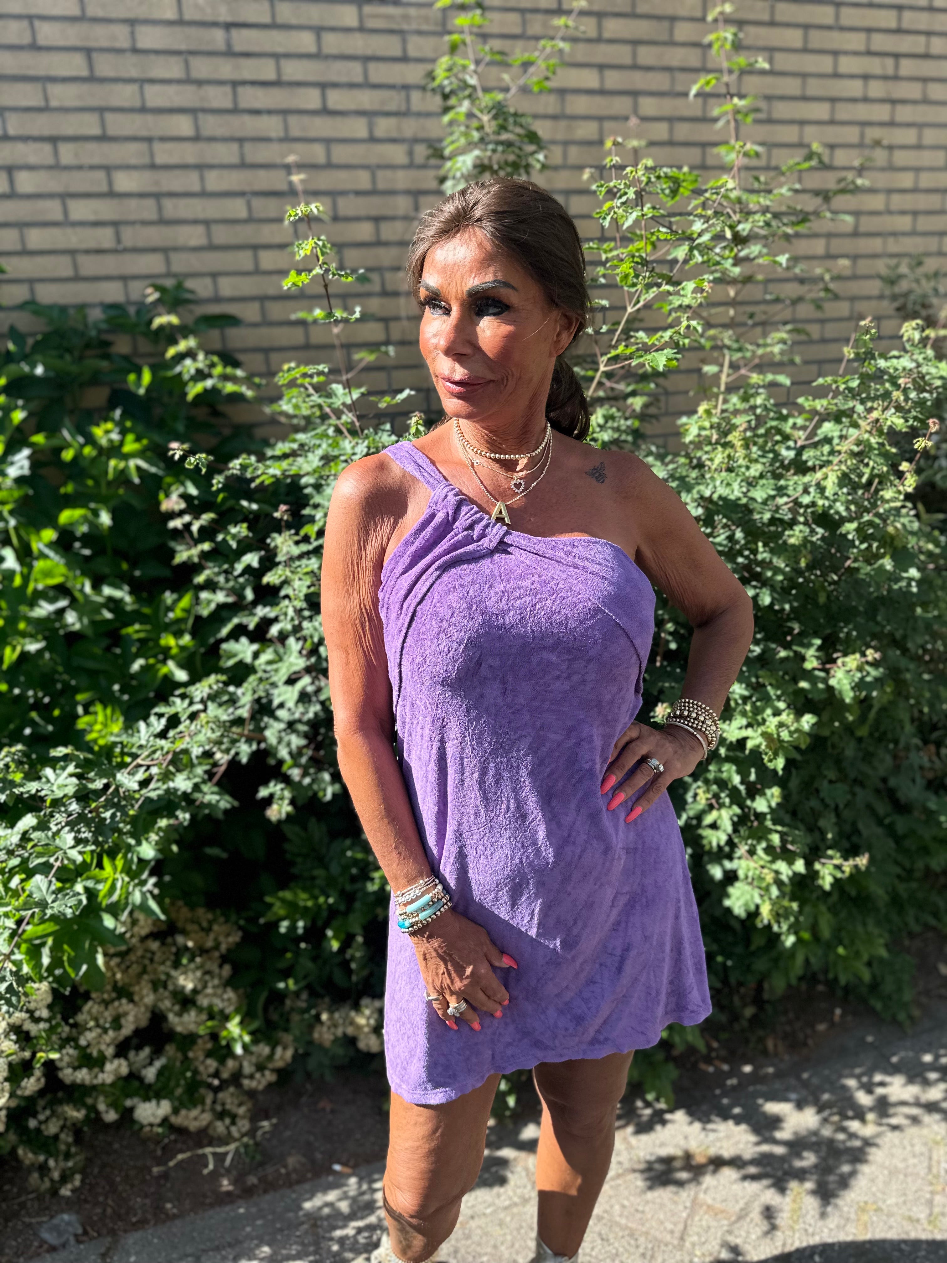 Badstof dress  Jane” Paars”