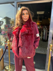Gilet "Almost autumn" Bordeaux rood